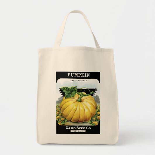 Etiket pompoenzaad tote bag (Voorkant)