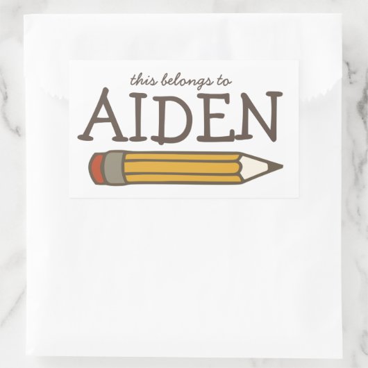 Etiket potlood Naam (Tas)