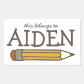 Etiket potlood Naam (Voorkant)