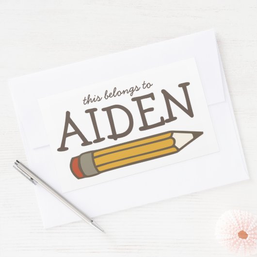 Etiket potlood Naam (Envelop)