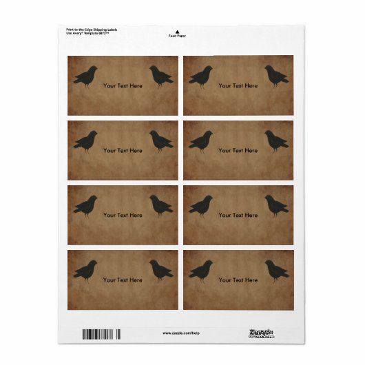 Etiket primitief kroonproduct (Full Sheet)