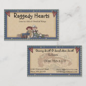 Etiket primitief landdolledenadres visitekaartje (Voorkant / Achterkant)