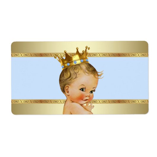 ETIKET PRINCE-Baby shower WATERFLES (Voorkant)