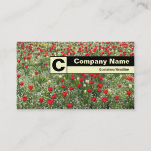 Etiket randmonogram - Bed of Tulips Visitekaartje