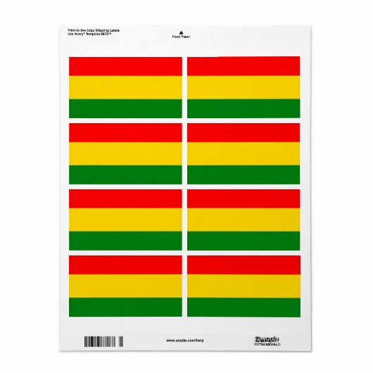ETIKET RASTA (Full Sheet)