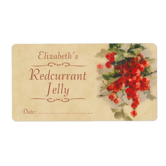 Etiket Redcurrant Canning (Voorkant)
