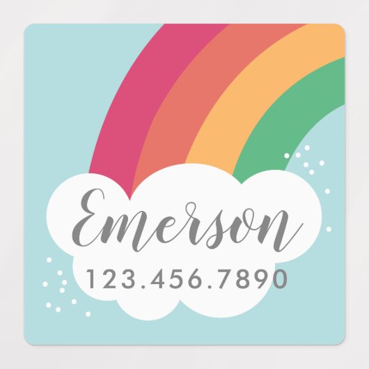 Etiket regenboogkinder waterdichte sticker (Design 2)