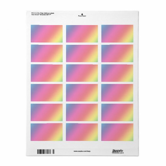 Etiket regenboogkleuren (Full Sheet)