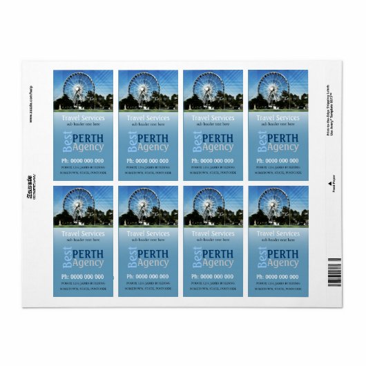 Etiket reiswiel (Full Sheet)