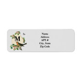 Etiket  Retro Bird Return Address Label (Voorkant)