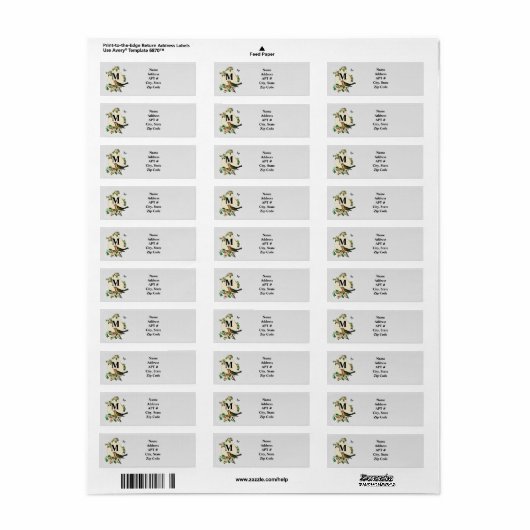 Etiket  Retro Bird Return Address Label (Full Sheet)
