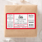 Etiket rode aardbei, gecentreerd sojakanaal (Insitu)