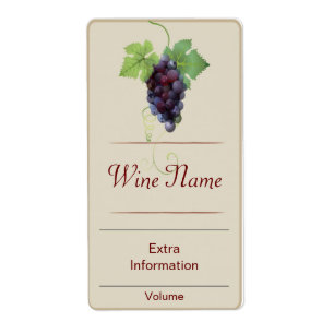 Etiket rode druivenwijn