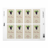 Etiket rode druivenwijn (Full Sheet)