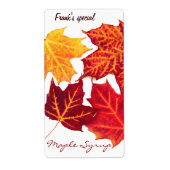 Etiket rode esdoornstroop (Voorkant)