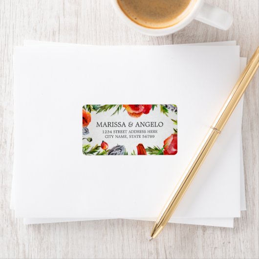 Etiket rode papaver (Insitu)