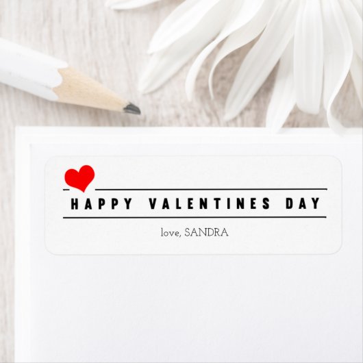 Etiket rode Valentijnsdag (Insitu)