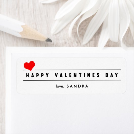 Etiket rode Valentijnsdag (Insitu)