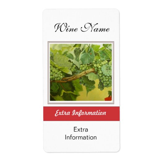 Etiket rode wijn (Voorkant)