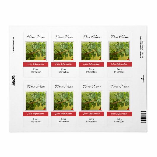 Etiket rode wijn (Full Sheet)