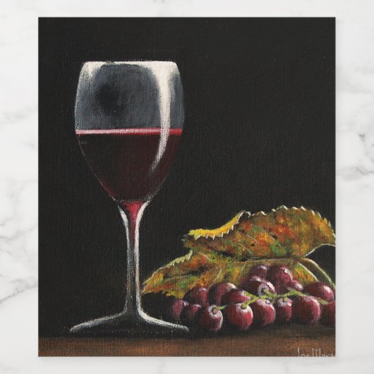 Etiket rode wijn (Enkel label)