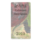 Etiket rode wijnfles (Voorkant)