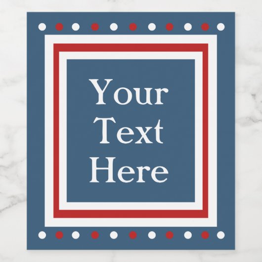 Etiket rode witte en blauwe wijn (Enkel label)