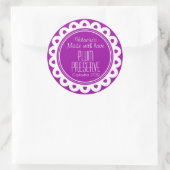 Etiket rond pruimen of jam (Tas)