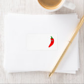 Etiket rood Chili Pepper-adres (Insitu)