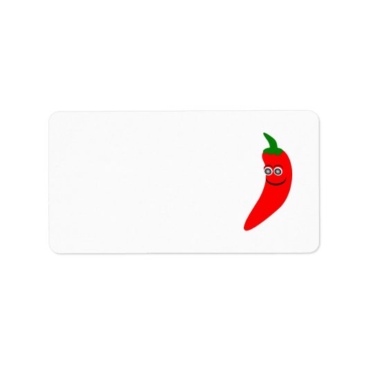 Etiket rood Chili Pepper-adres (Voorkant)