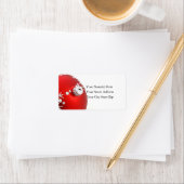 Etiket rood en zilver kerstversiering (Insitu)