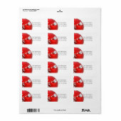 Etiket rood en zilver kerstversiering (Full Sheet)