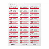 Etiket rood en zwart Floral Return (Full Sheet)