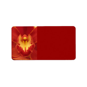 Etiket rood orchidee