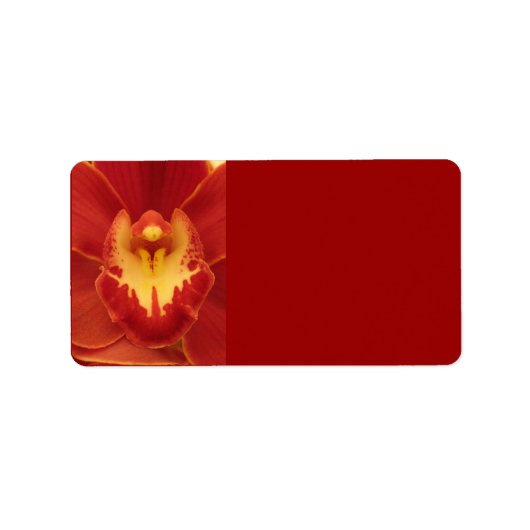 Etiket rood orchidee (Voorkant)