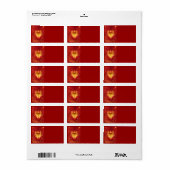 Etiket rood orchidee (Full Sheet)