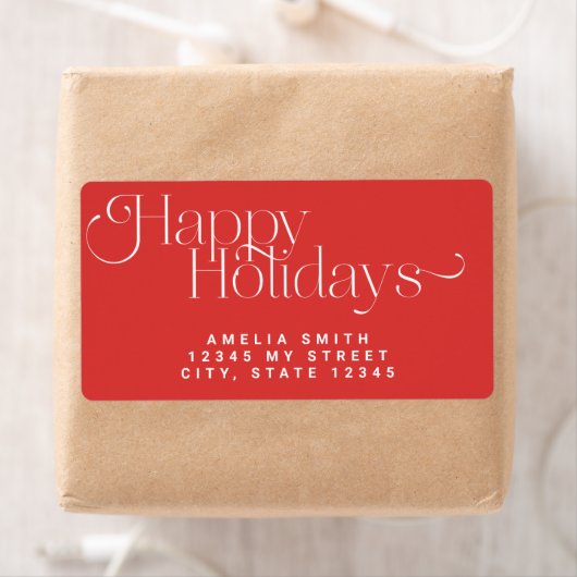 Etiket rood Vakantie (Insitu)