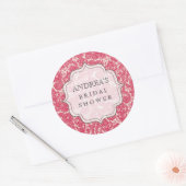 Etiket rood Vrijgezellenfeest dessert Table Label (Envelop)