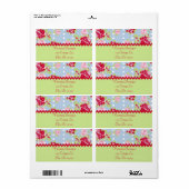 Etiket roos Cottage-adres (Full Sheet)