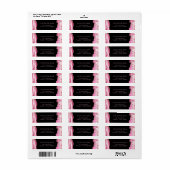 Etiket roze en goudkleurige retournering (Full Sheet)