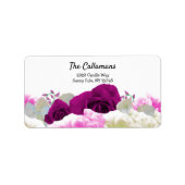 Etiket rozen en pony's (Voorkant)