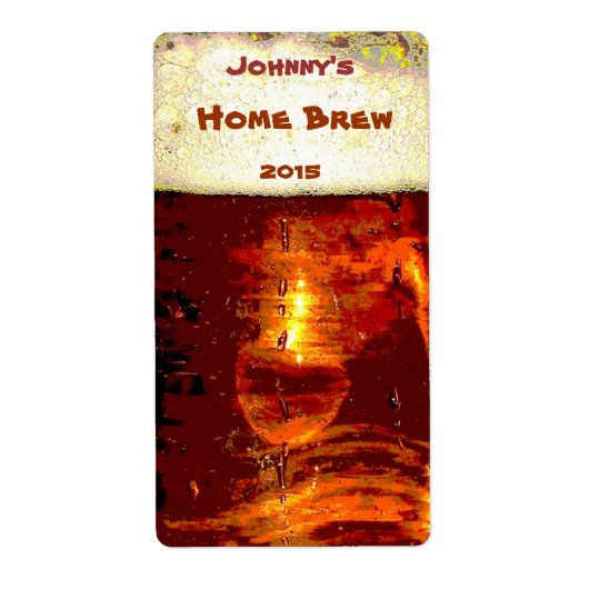 Etiket schuim en bier (Voorkant)