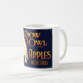 Etiket sneeuwovende appels koffiemok (Voorkant rechts)