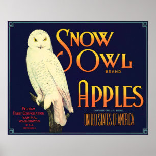 Etiket sneeuwovende appels poster