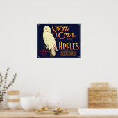 Etiket sneeuwovende appels poster (Keuken)