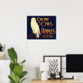 Etiket sneeuwovende appels poster (Thuiskantoor)