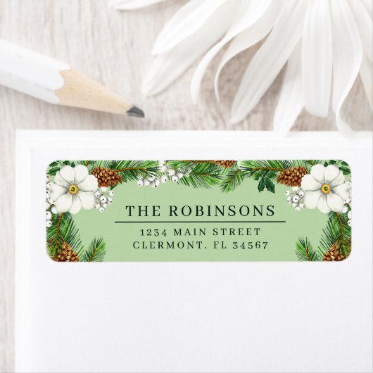 Etiket sparhout en winterbessen (Insitu)