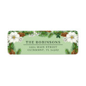 Etiket sparhout en winterbessen (Voorkant)