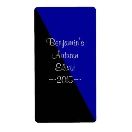 Etiket speciale indigo- en zwarte thuiswijn