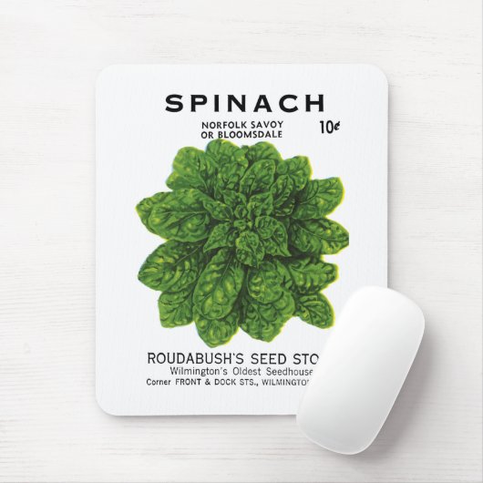 Etiket spinazie muismat (Met muis)